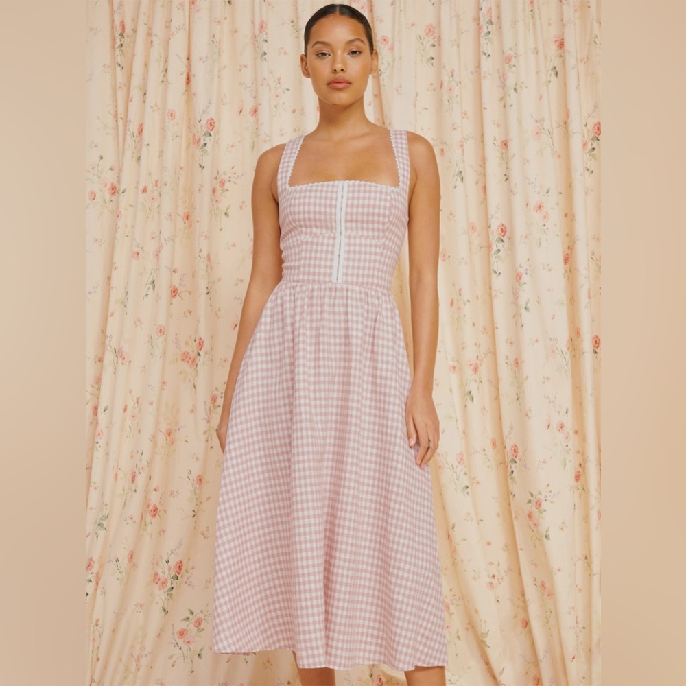 Reformation Tagliatelle Linen Midi Dress